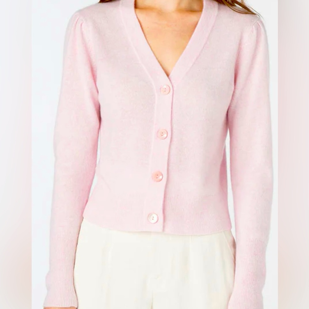 NWT KINROSS CASHMERE button front cardigan